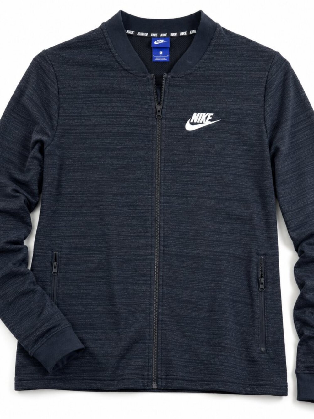 Nike Womens Large Full Zip Jacket Gray Athletic Running Training Lightweight